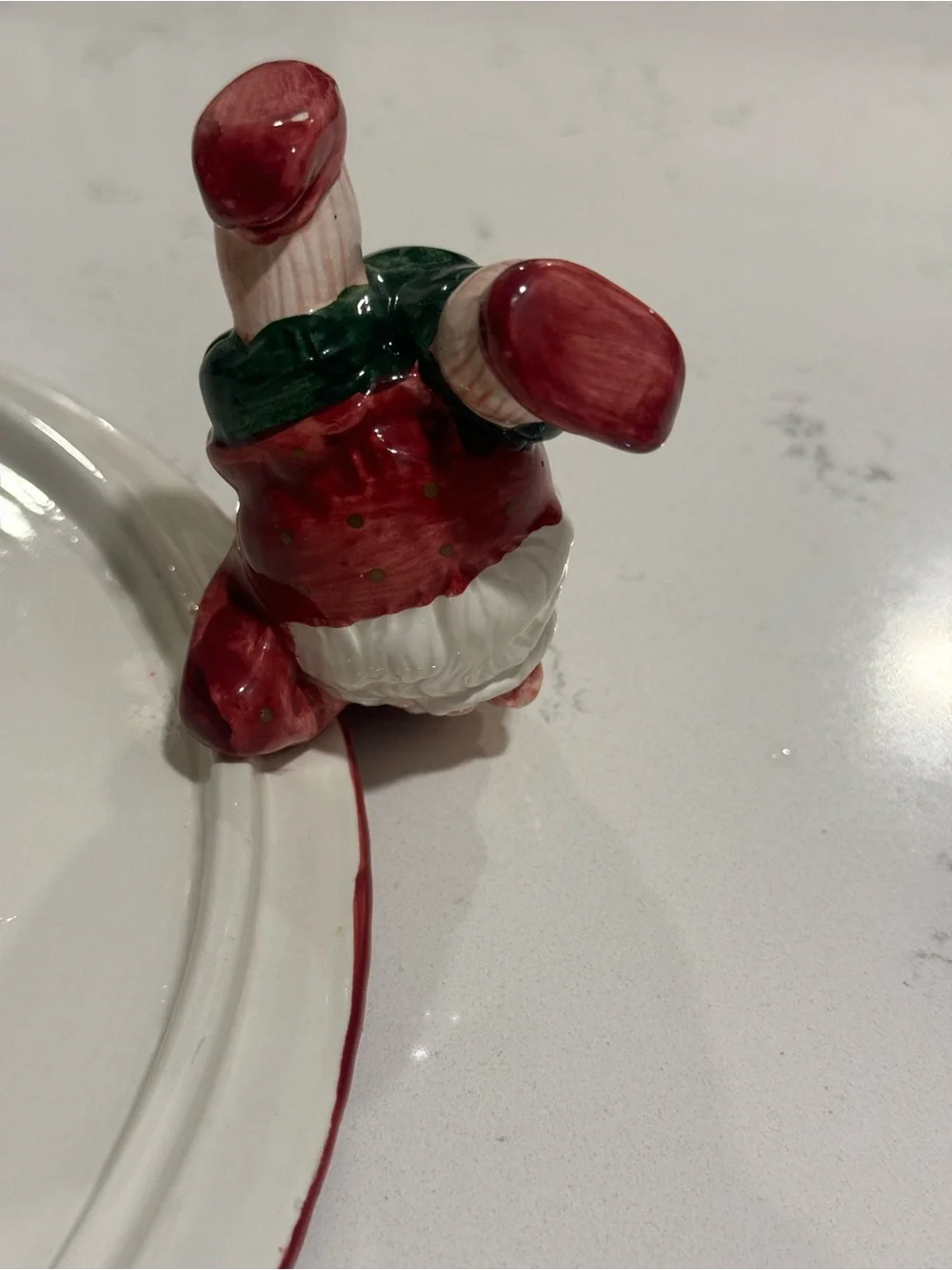 Rare / Fitz & Floyd Old World Christmas Elves 12-Inch Pedestal Cake Stand